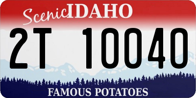ID license plate 2T1004O