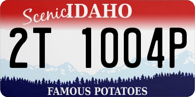 ID license plate 2T1004P