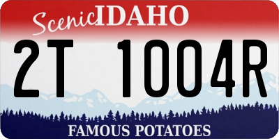 ID license plate 2T1004R