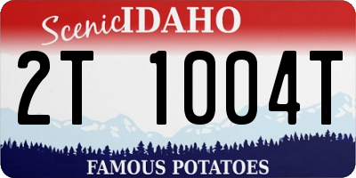 ID license plate 2T1004T