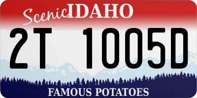 ID license plate 2T1005D
