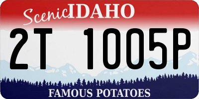 ID license plate 2T1005P