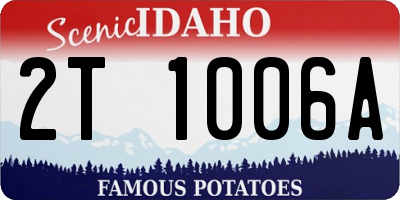 ID license plate 2T1006A