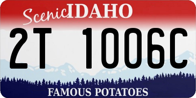 ID license plate 2T1006C
