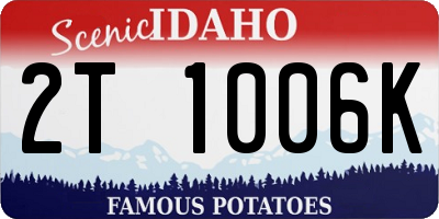ID license plate 2T1006K