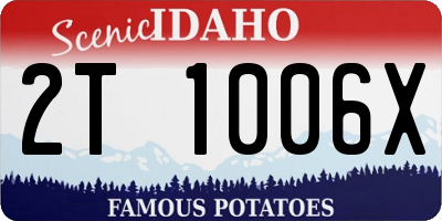 ID license plate 2T1006X