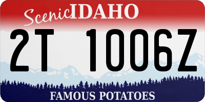 ID license plate 2T1006Z