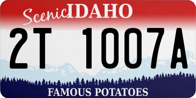 ID license plate 2T1007A