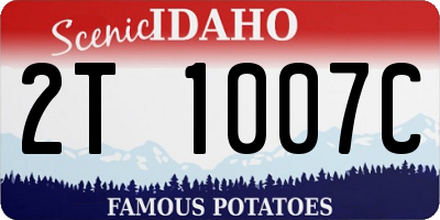 ID license plate 2T1007C