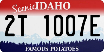 ID license plate 2T1007E