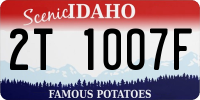 ID license plate 2T1007F
