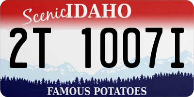 ID license plate 2T1007I
