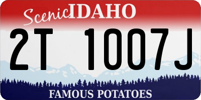 ID license plate 2T1007J