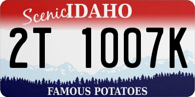 ID license plate 2T1007K
