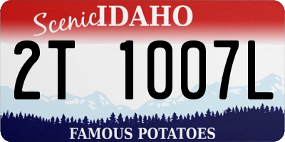 ID license plate 2T1007L