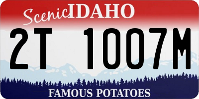 ID license plate 2T1007M