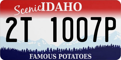 ID license plate 2T1007P