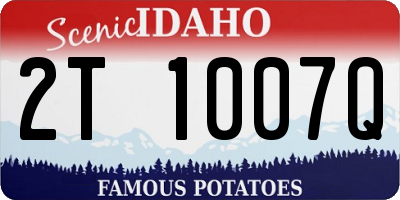 ID license plate 2T1007Q