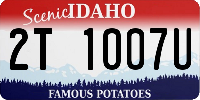 ID license plate 2T1007U