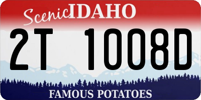 ID license plate 2T1008D