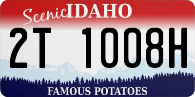 ID license plate 2T1008H