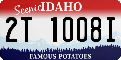 ID license plate 2T1008I