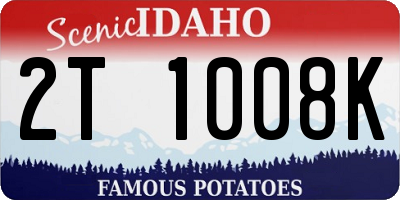 ID license plate 2T1008K
