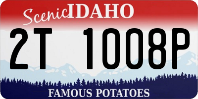 ID license plate 2T1008P