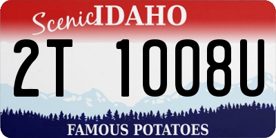 ID license plate 2T1008U