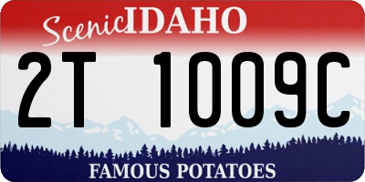 ID license plate 2T1009C