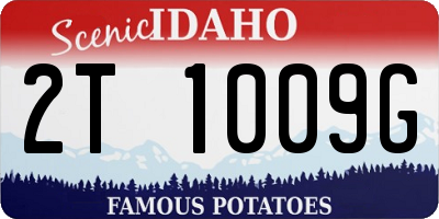 ID license plate 2T1009G