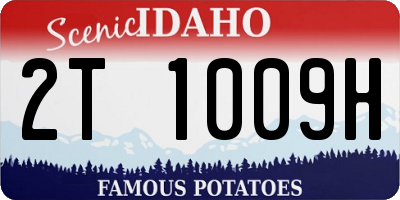 ID license plate 2T1009H