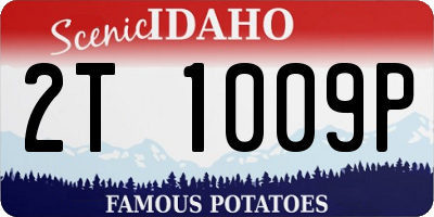ID license plate 2T1009P