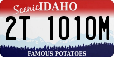 ID license plate 2T1010M
