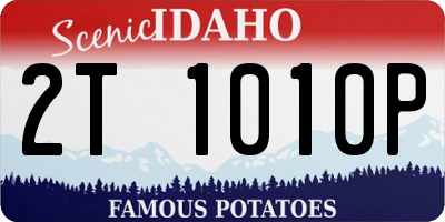 ID license plate 2T1010P