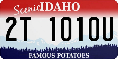 ID license plate 2T1010U