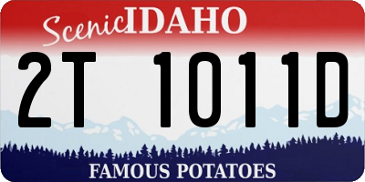 ID license plate 2T1011D