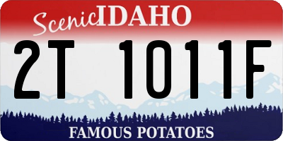 ID license plate 2T1011F