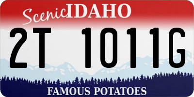 ID license plate 2T1011G