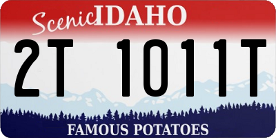 ID license plate 2T1011T