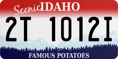 ID license plate 2T1012I