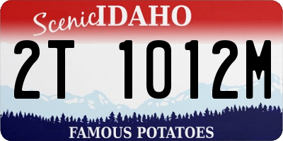 ID license plate 2T1012M