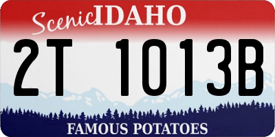 ID license plate 2T1013B
