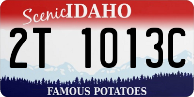 ID license plate 2T1013C