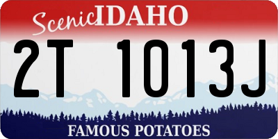 ID license plate 2T1013J