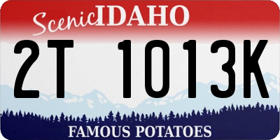 ID license plate 2T1013K