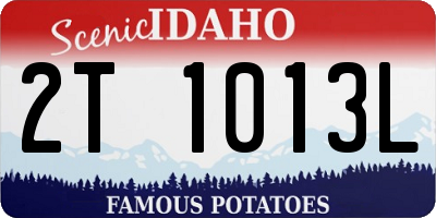 ID license plate 2T1013L