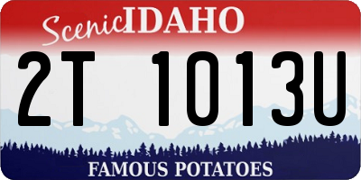 ID license plate 2T1013U