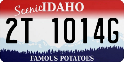 ID license plate 2T1014G