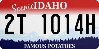 ID license plate 2T1014H